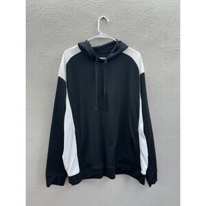 Champion Mens Sweatshirt Size XXL Black White Pullover Hooded